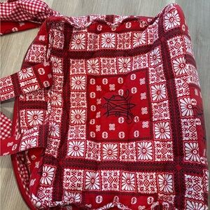 Damson Madder: Red Bandana-Print Tote Bag - Casual Women's Shoulder Bag